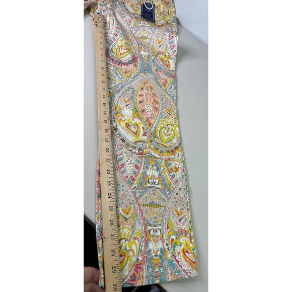 Charter Club Jean Shop Sz 10 (Actual 30x30) Classic Straight Paisley Pants NWT - Picture 3 of 11